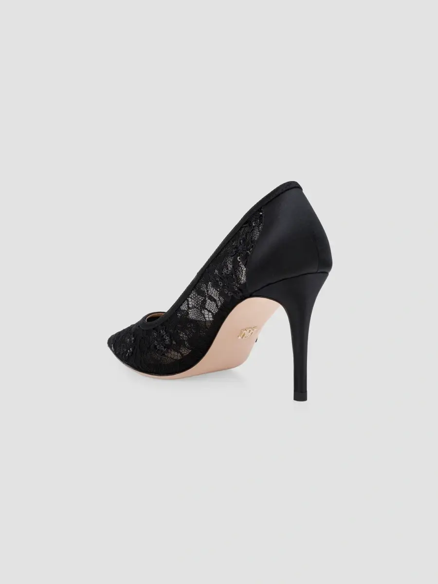 BADGLEY MISCHKA Women's Rania 85MM Floral Lace Pumps | Thumbnail 3 BADGLEY MISCHKA Women's Rania 85MM Floral Lace Pumps | Thumbnail 3
