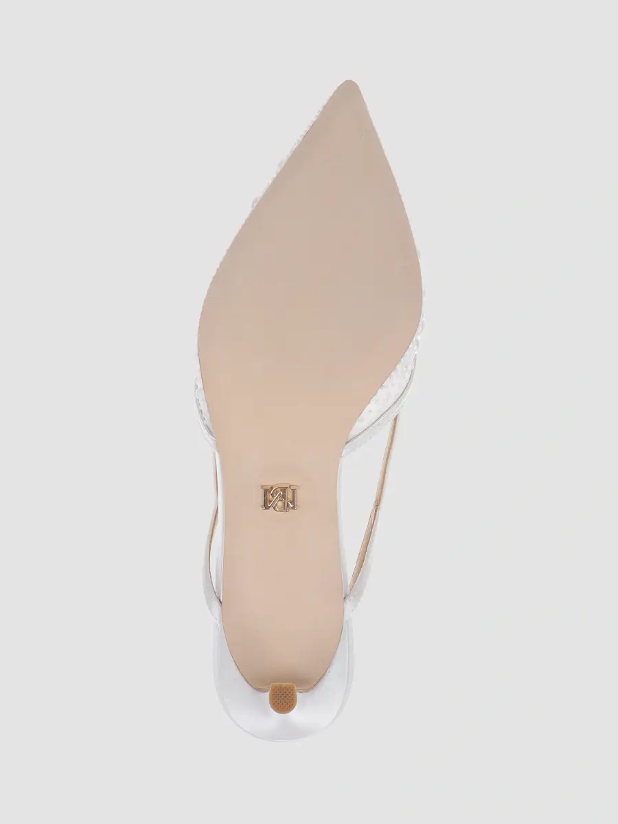 BADGLEY MISCHKA Women's Reem 65MM Crystal-Embellished Mesh & Satin Slingback Pumps | Thumbnail 6 BADGLEY MISCHKA Women's Reem 65MM Crystal-Embellished Mesh & Satin Slingback Pumps | Thumbnail 6