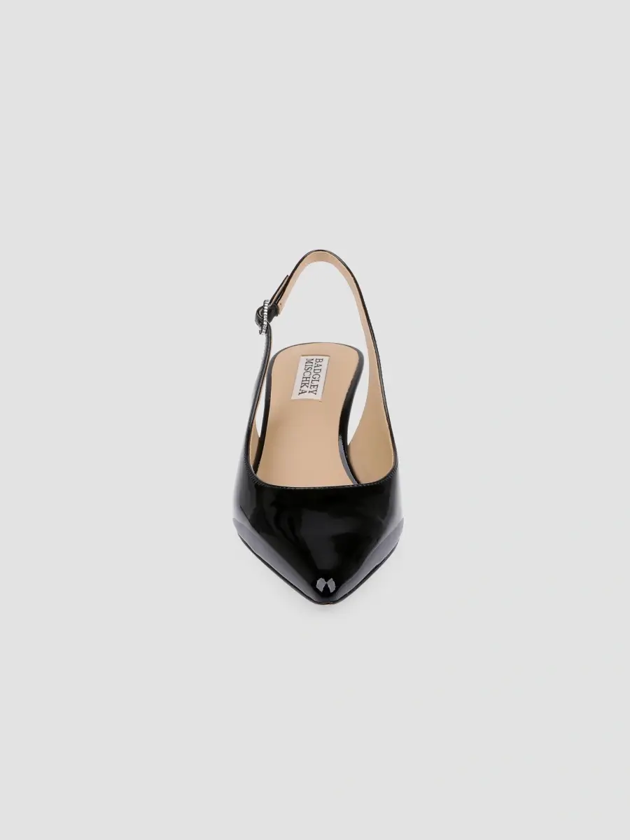 BADGLEY MISCHKA Women's Ruthie II 55MM Patent Leather Slingback Pumps | Thumbnail 4 BADGLEY MISCHKA Women's Ruthie II 55MM Patent Leather Slingback Pumps | Thumbnail 4
