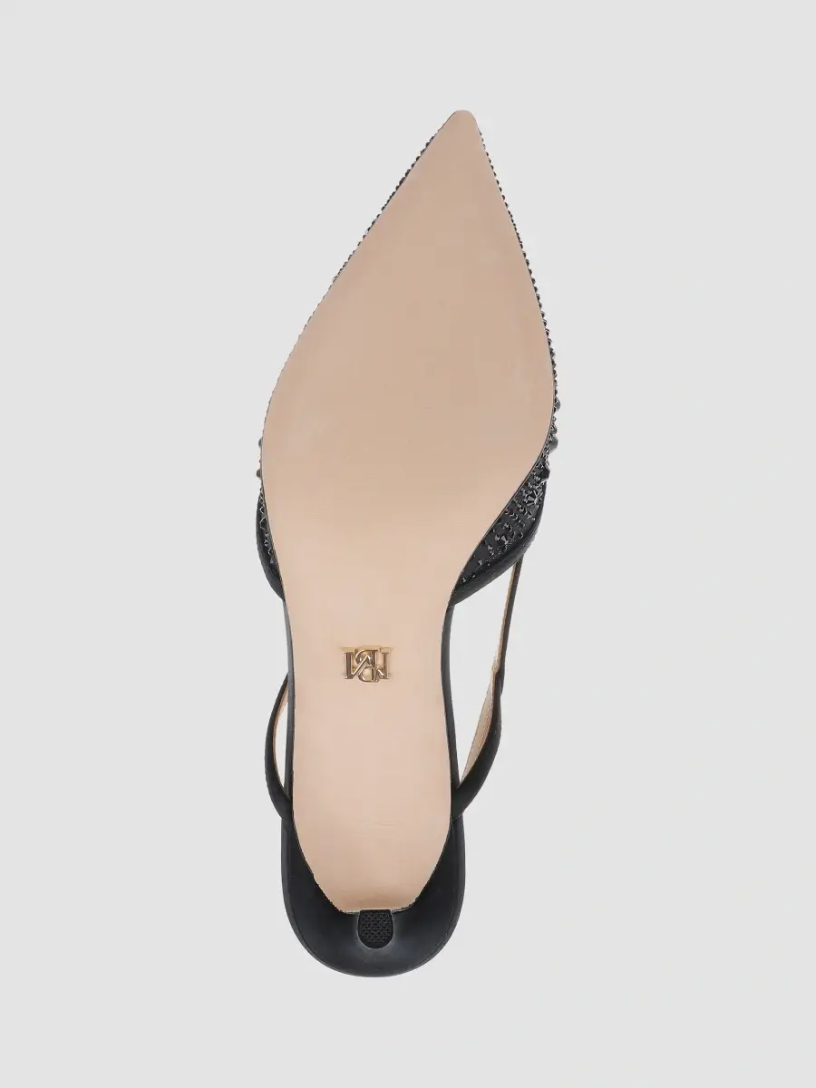 BADGLEY MISCHKA Women's Reem 65MM Crystal-Embellished Mesh & Satin Slingback Pumps | Thumbnail 6 BADGLEY MISCHKA Women's Reem 65MM Crystal-Embellished Mesh & Satin Slingback Pumps | Thumbnail 6