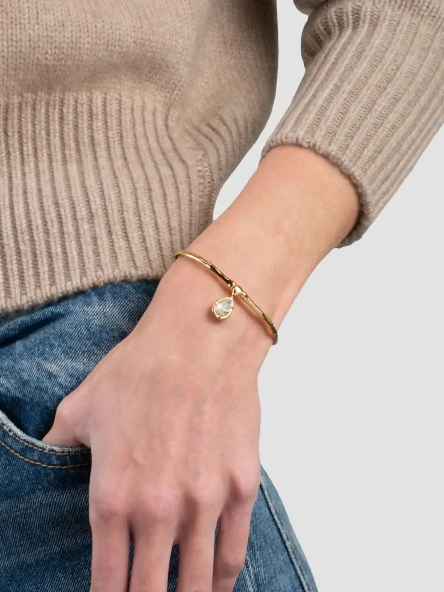 ALEXIS BITTAR Women's Asterales 14K-Gold-Plated & Cubic Zirconia Cuff | Thumbnail 2 ALEXIS BITTAR Women's Asterales 14K-Gold-Plated & Cubic Zirconia Cuff | Thumbnail 2