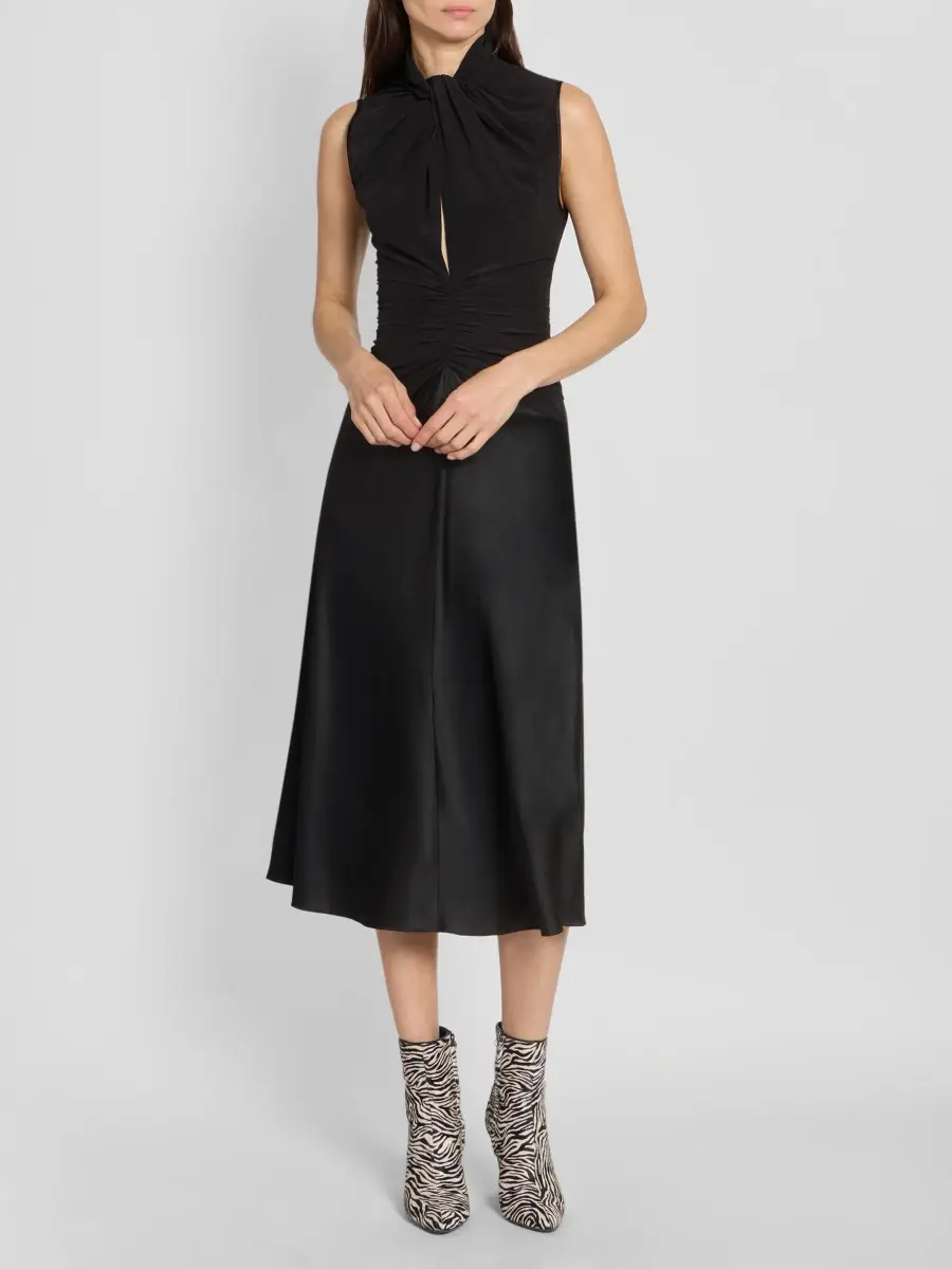 Isabel Marant Women's Delfi Ruched-Waist Silk Midi Dress | Thumbnail 2 Isabel Marant Women's Delfi Ruched-Waist Silk Midi Dress | Thumbnail 2
