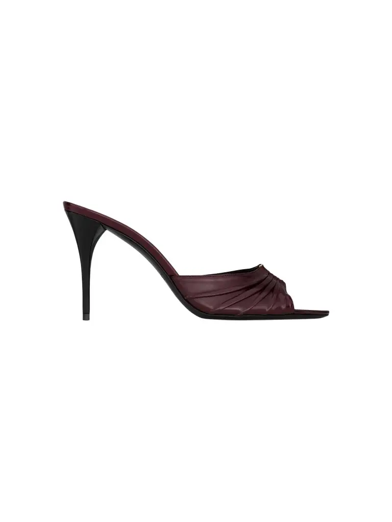 Women's Babylone Mules in Smooth Leather - Bordeaux Women's Babylone Mules in Smooth Leather - Bordeaux