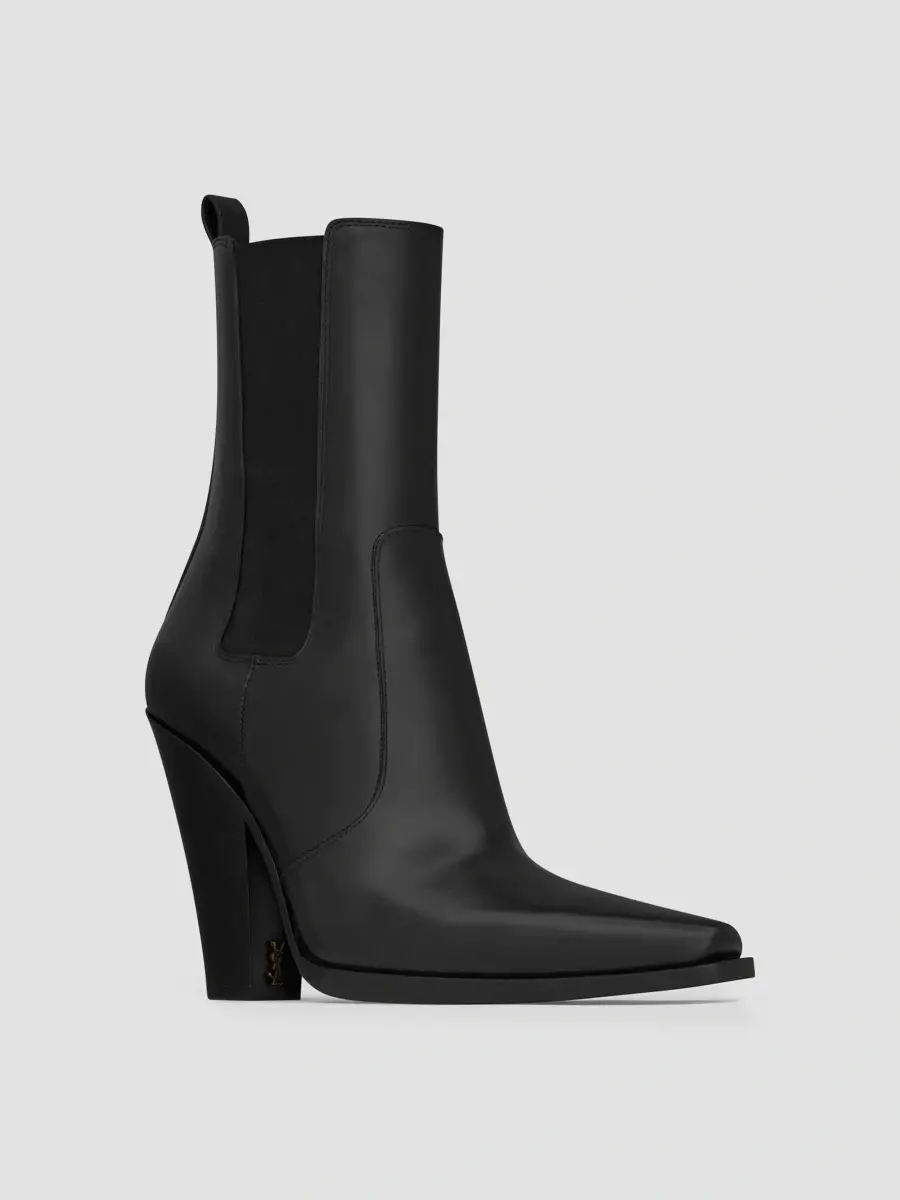 Saint Laurent Women's Dylan Chelsea Boots in Smooth Leather - Black | Thumbnail 2 Saint Laurent Women's Dylan Chelsea Boots in Smooth Leather - Black | Thumbnail 2