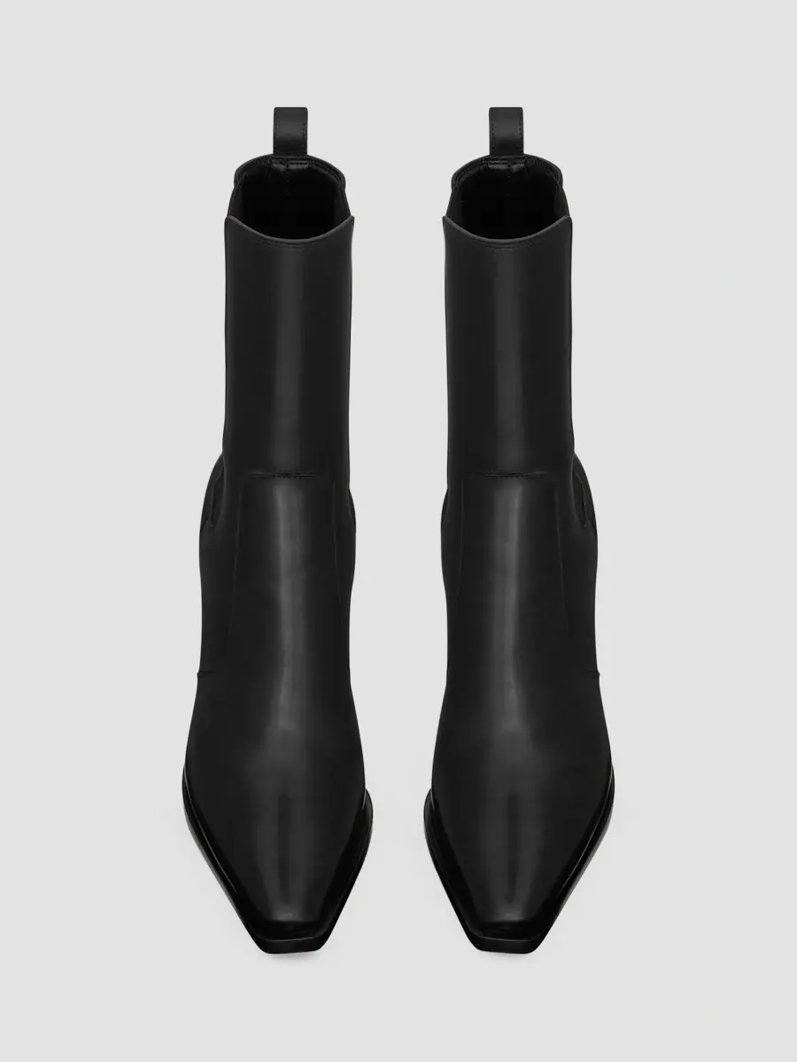 Saint Laurent Women's Dylan Chelsea Boots in Smooth Leather - Black | Thumbnail 3 Saint Laurent Women's Dylan Chelsea Boots in Smooth Leather - Black | Thumbnail 3