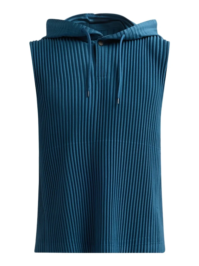 Homme Plissé Issey Miyake Men Pleated Hooded Tank
