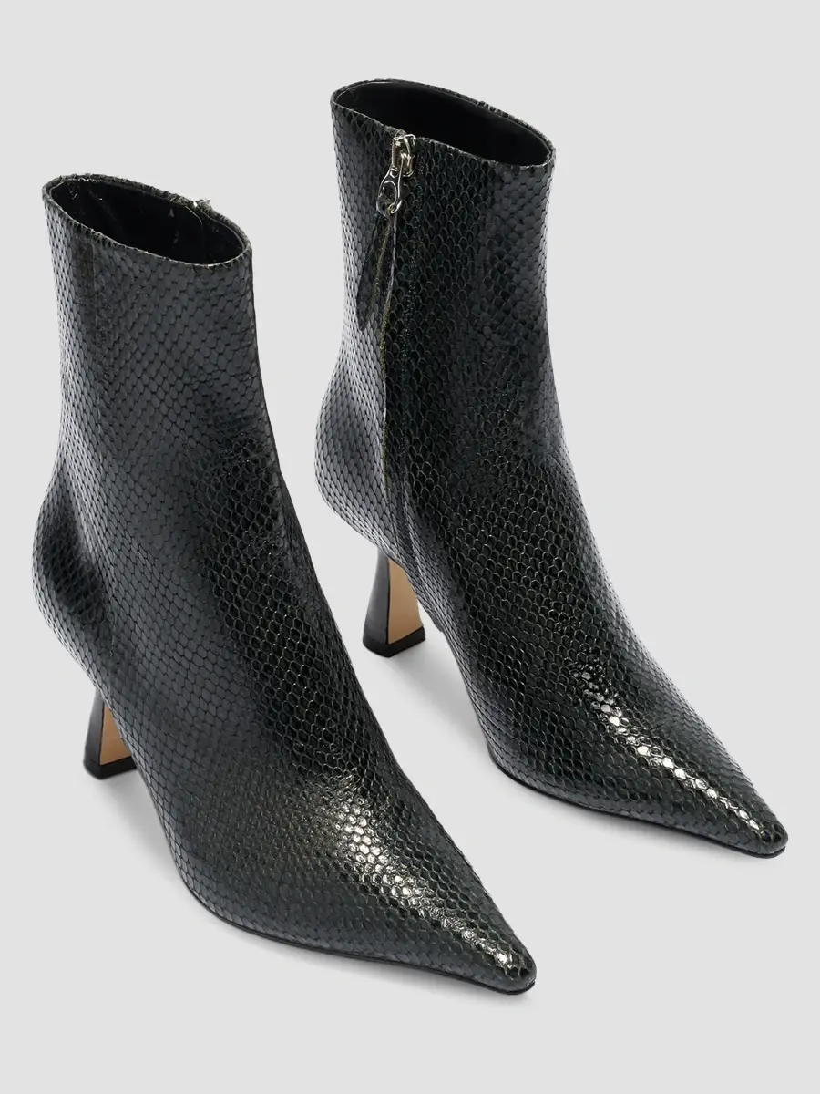 aeyde Women's Vivi Mini Snake-Print Leather Ankle Boots | Thumbnail 2