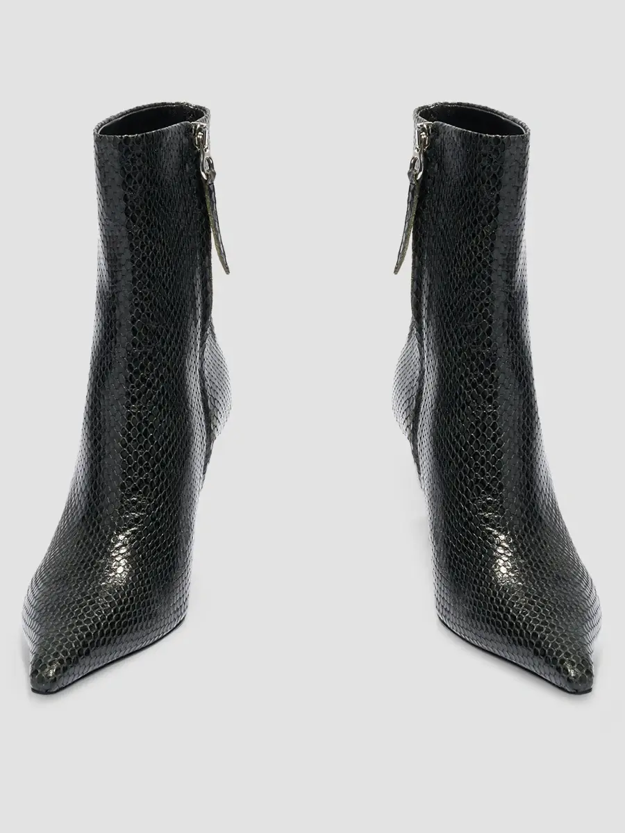 aeyde Women's Vivi Mini Snake-Print Leather Ankle Boots | Thumbnail 3