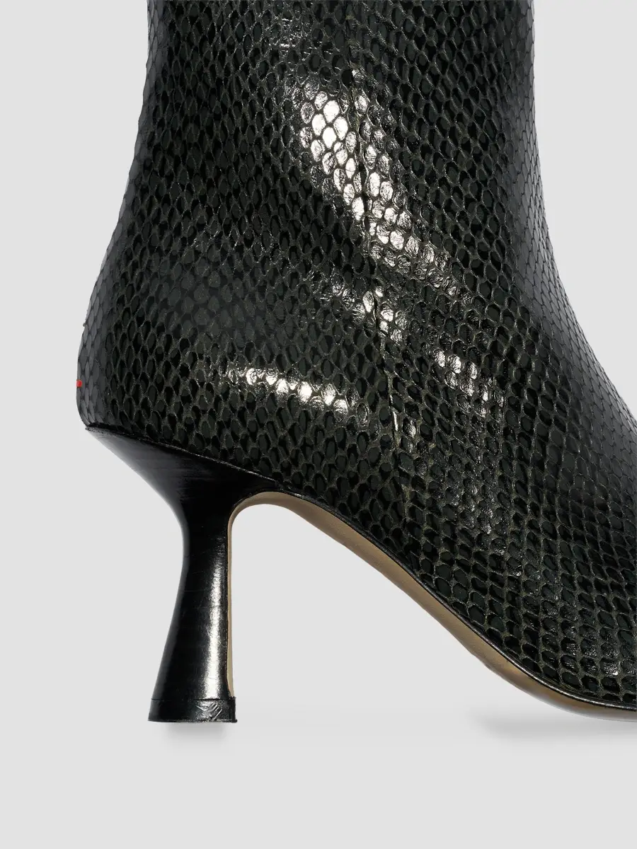 aeyde Women's Vivi Mini Snake-Print Leather Ankle Boots | Thumbnail 4