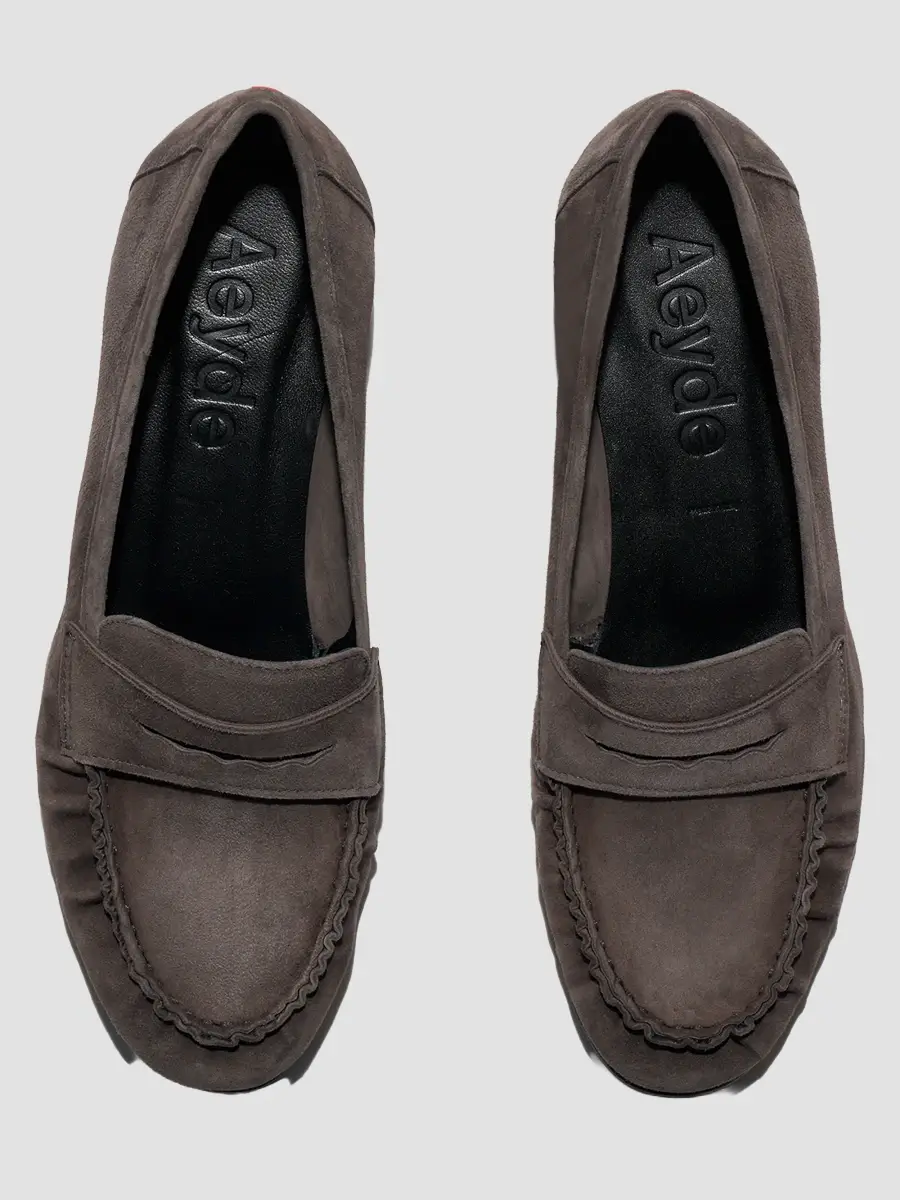 aeyde Women's Aldous 40MM Suede Penny Loafers | Thumbnail 3 aeyde Women's Aldous 40MM Suede Penny Loafers | Thumbnail 3