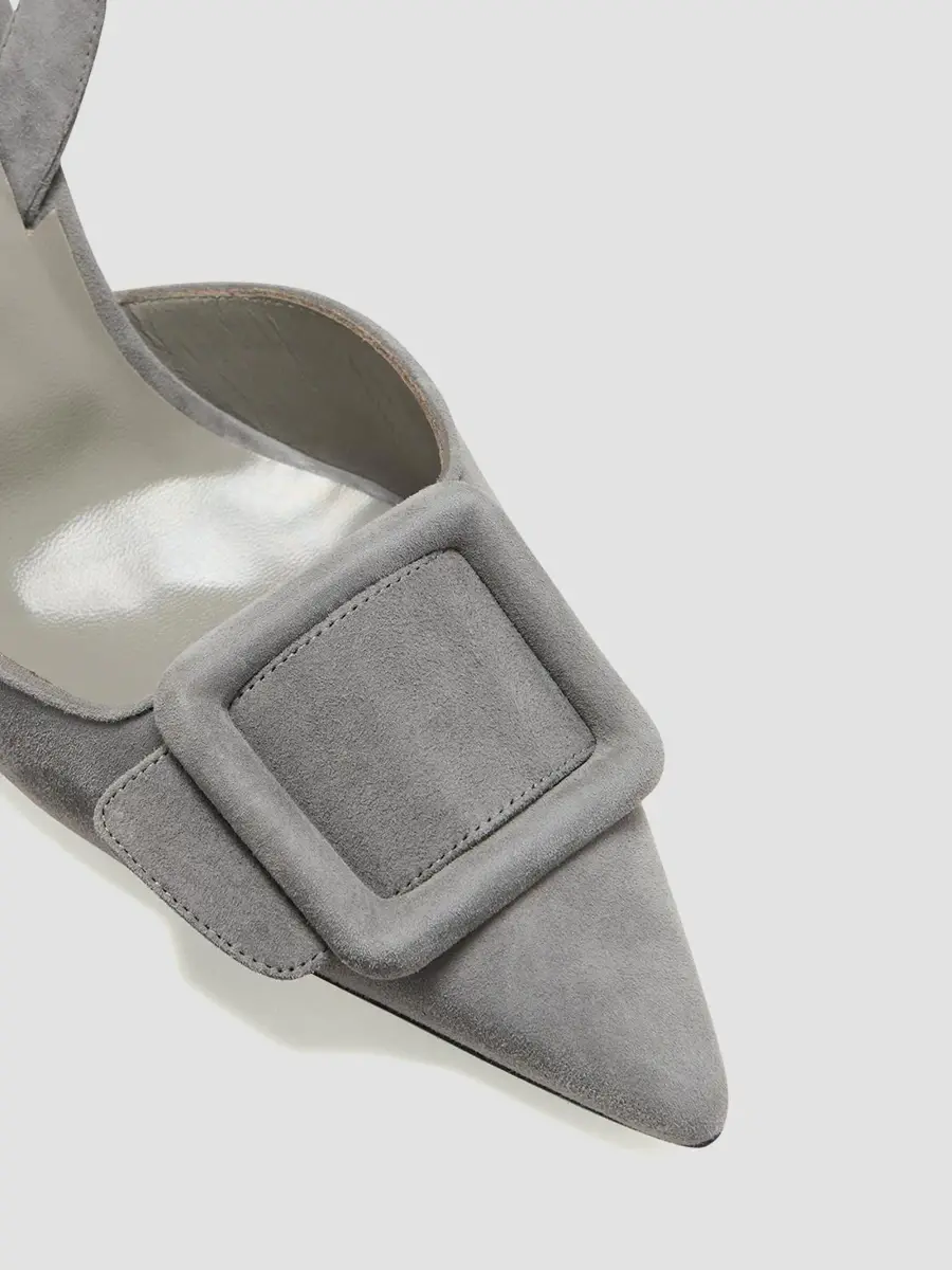 Manolo Blahnik Women's Maysli 70MM Suede Buckle Slingback Pumps | Thumbnail 5 Manolo Blahnik Women's Maysli 70MM Suede Buckle Slingback Pumps | Thumbnail 5
