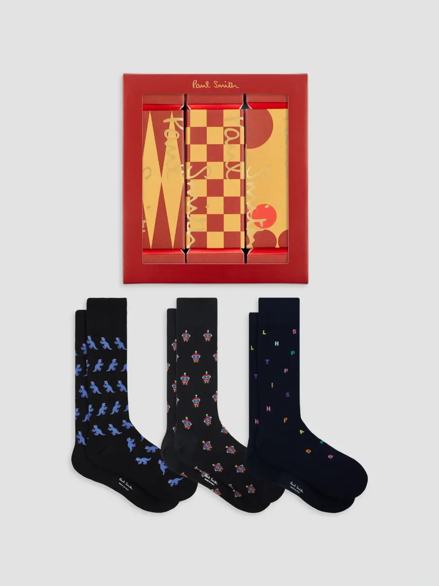 Paul Smith Men's 3-Pack Holiday Cracker Socks Set | Thumbnail 2 Paul Smith Men's 3-Pack Holiday Cracker Socks Set | Thumbnail 2