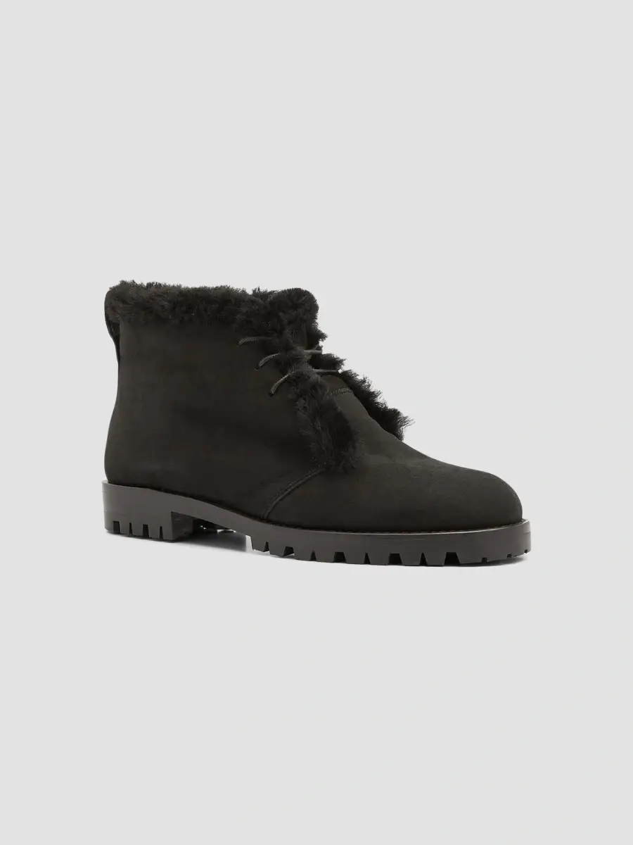 Manolo Blahnik Women's Mircus Suede & Shearling Ankle Boots | Thumbnail 2 Manolo Blahnik Women's Mircus Suede & Shearling Ankle Boots | Thumbnail 2