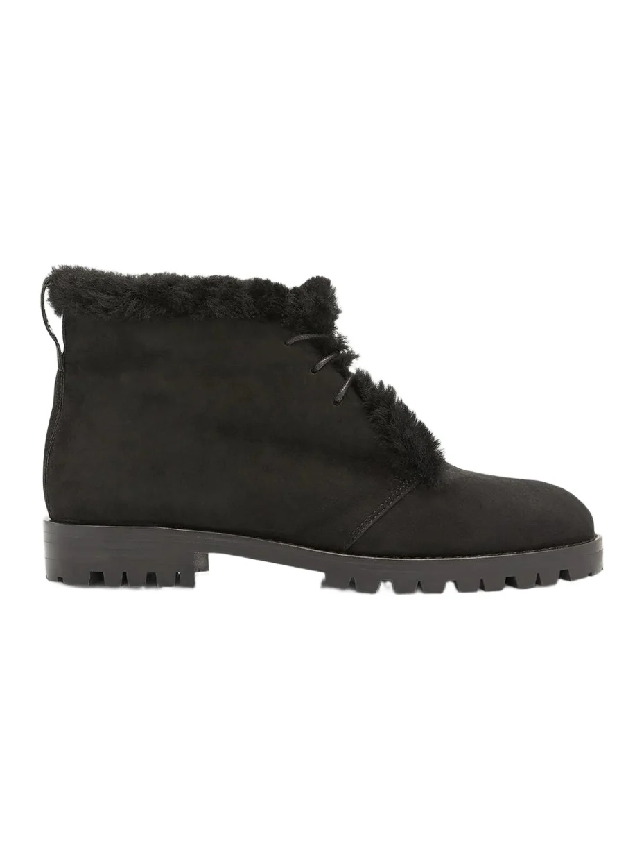 Manolo Blahnik Women's Mircus Suede & Shearling Ankle Boots