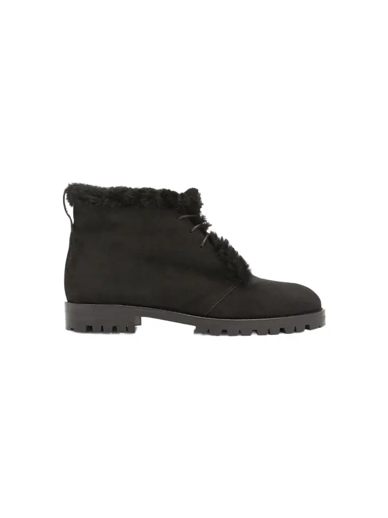 Manolo Blahnik Women's Mircus Suede & Shearling Ankle Boots