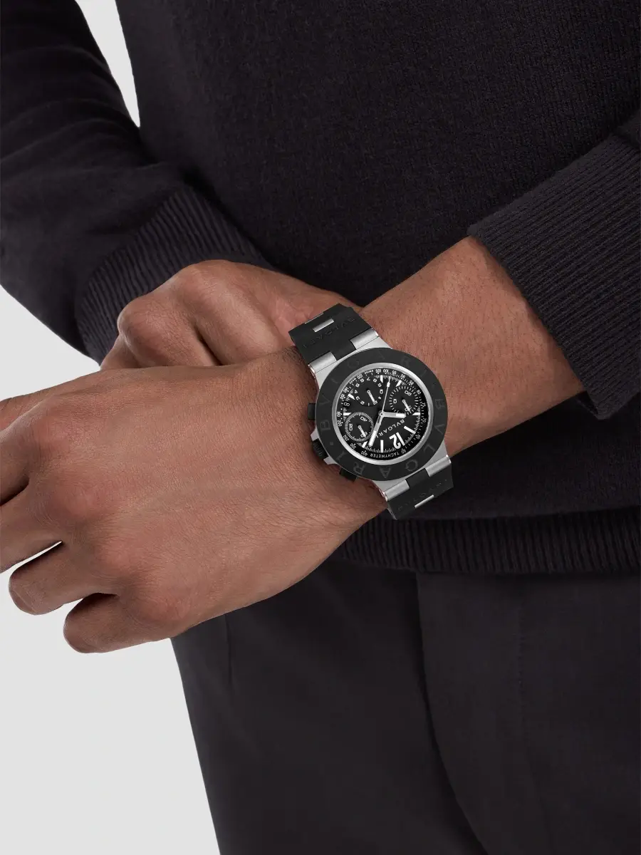 BVLGARI Women's Lucea Aluminum, Titanuim & Rubber Chronograph Watch/41MM | Thumbnail 2 BVLGARI Women's Lucea Aluminum, Titanuim & Rubber Chronograph Watch/41MM | Thumbnail 2
