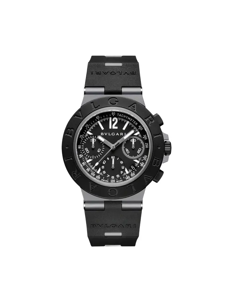 BVLGARI Women's Lucea Aluminum, Titanuim & Rubber Chronograph Watch/41MM