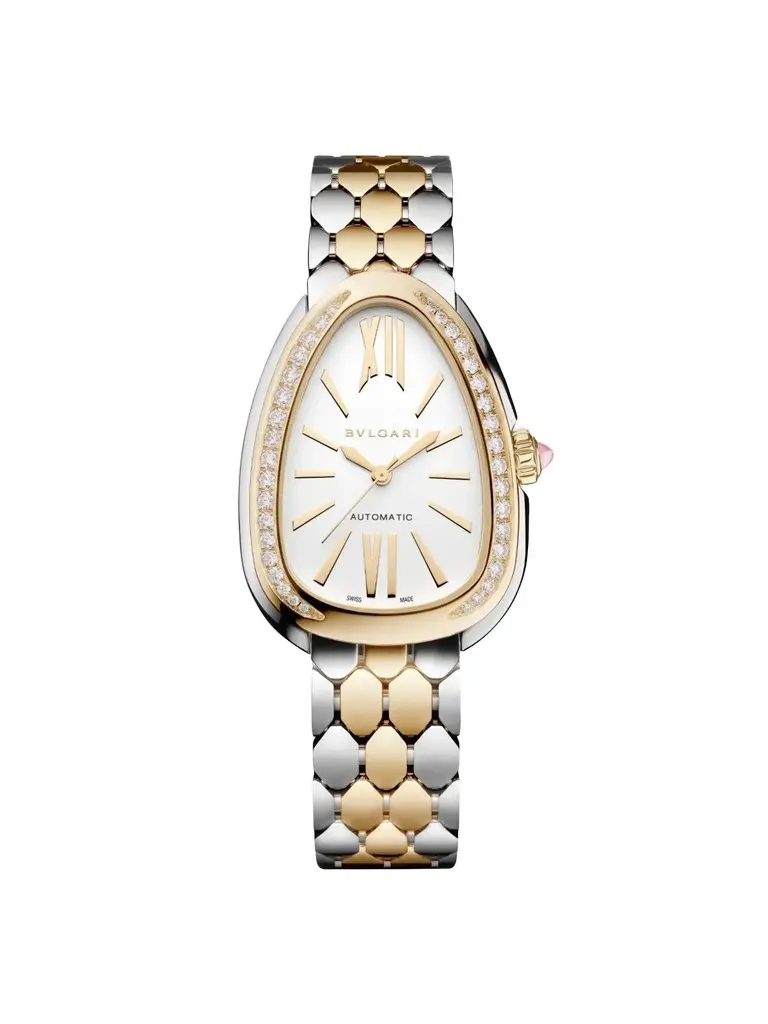 BVLGARI Women's Serpenti Seduttori 18K Yellow Gold & 0.62 TCW Diamond Stainless Steel Bracelet Watch/34MM