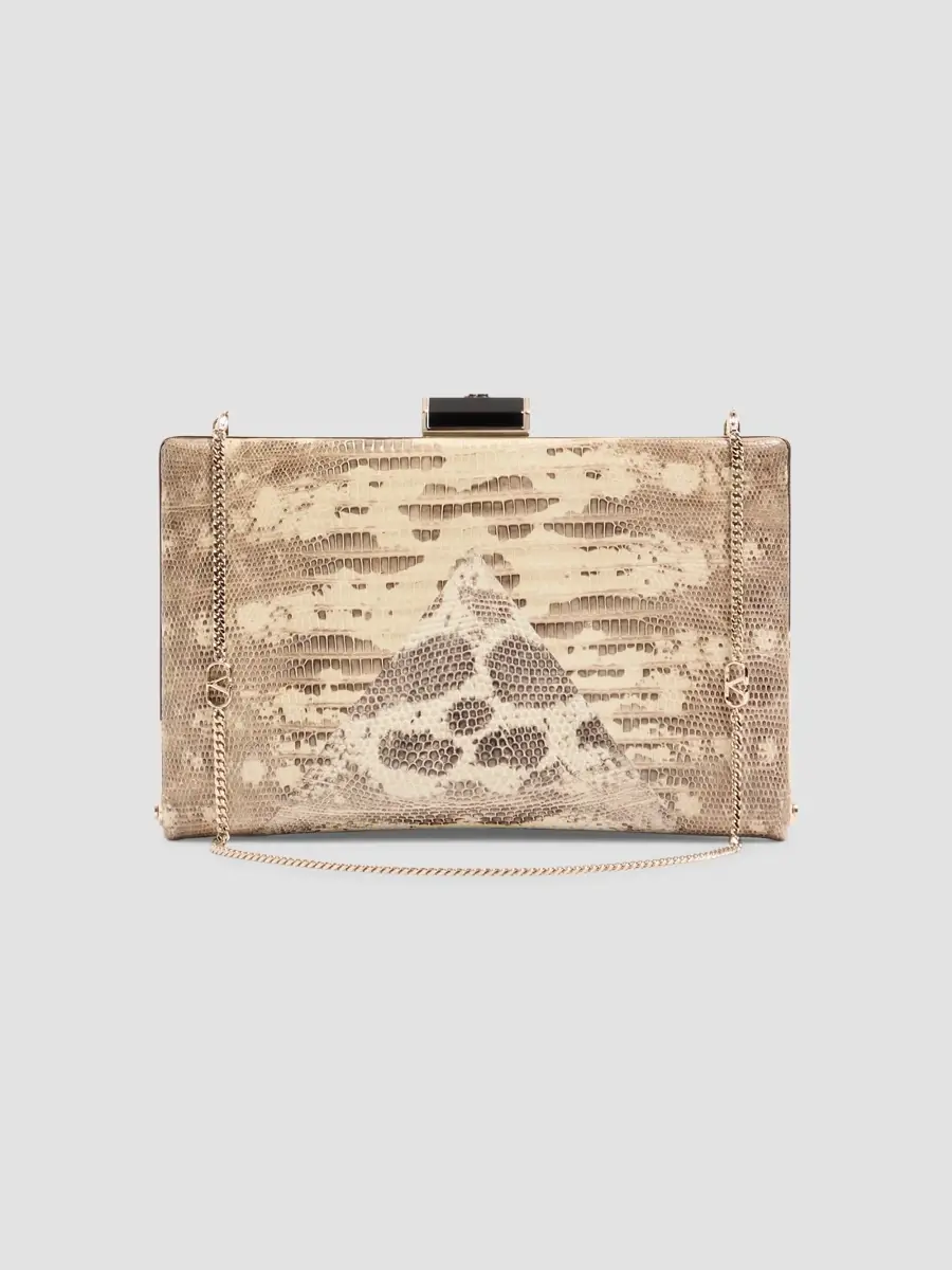 Valentino Women's Berthe Clutch in Tejus - Beige | Thumbnail 2 Valentino Women's Berthe Clutch in Tejus - Beige | Thumbnail 2