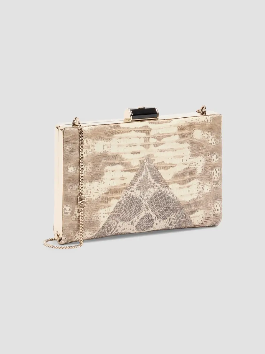 Valentino Women's Berthe Clutch in Tejus - Beige | Thumbnail 3 Valentino Women's Berthe Clutch in Tejus - Beige | Thumbnail 3