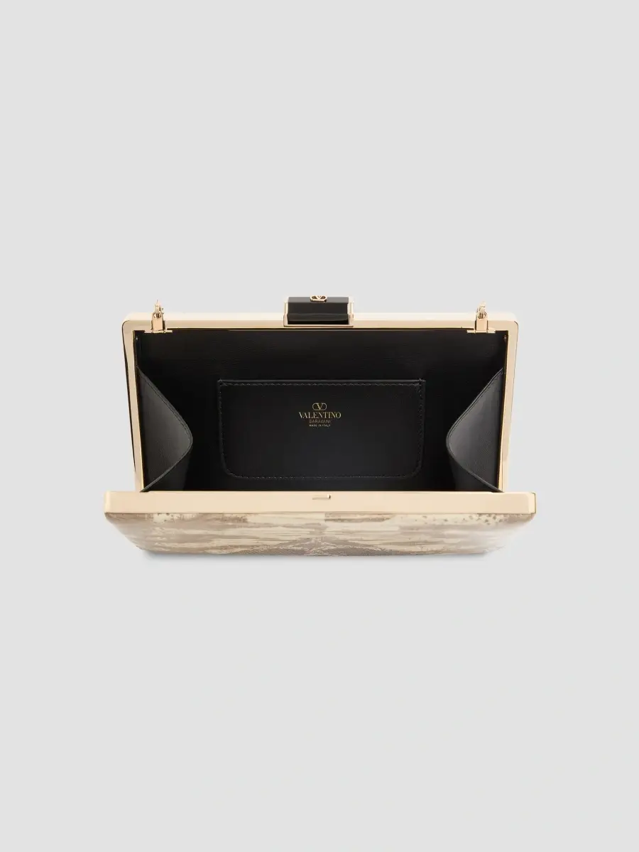 Valentino Women's Berthe Clutch in Tejus - Beige | Thumbnail 5 Valentino Women's Berthe Clutch in Tejus - Beige | Thumbnail 5