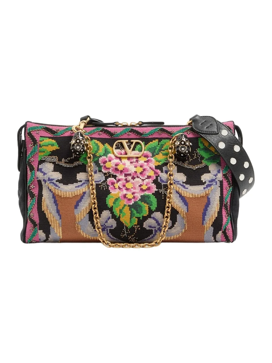 Women's Panthea Medium Embroidered Shoulder Bag