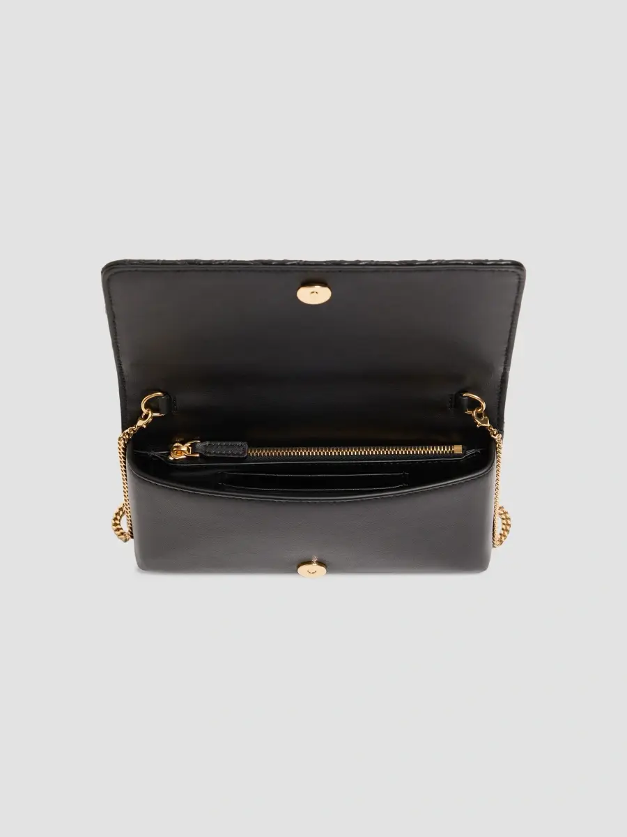 Valentino Women's Flutterby Chain Wallet in Shiny Nappa Leather with Butterfly Embroidery - Black | Thumbnail 5 Valentino Women's Flutterby Chain Wallet in Shiny Nappa Leather with Butterfly Embroidery - Black | Thumbnail 5