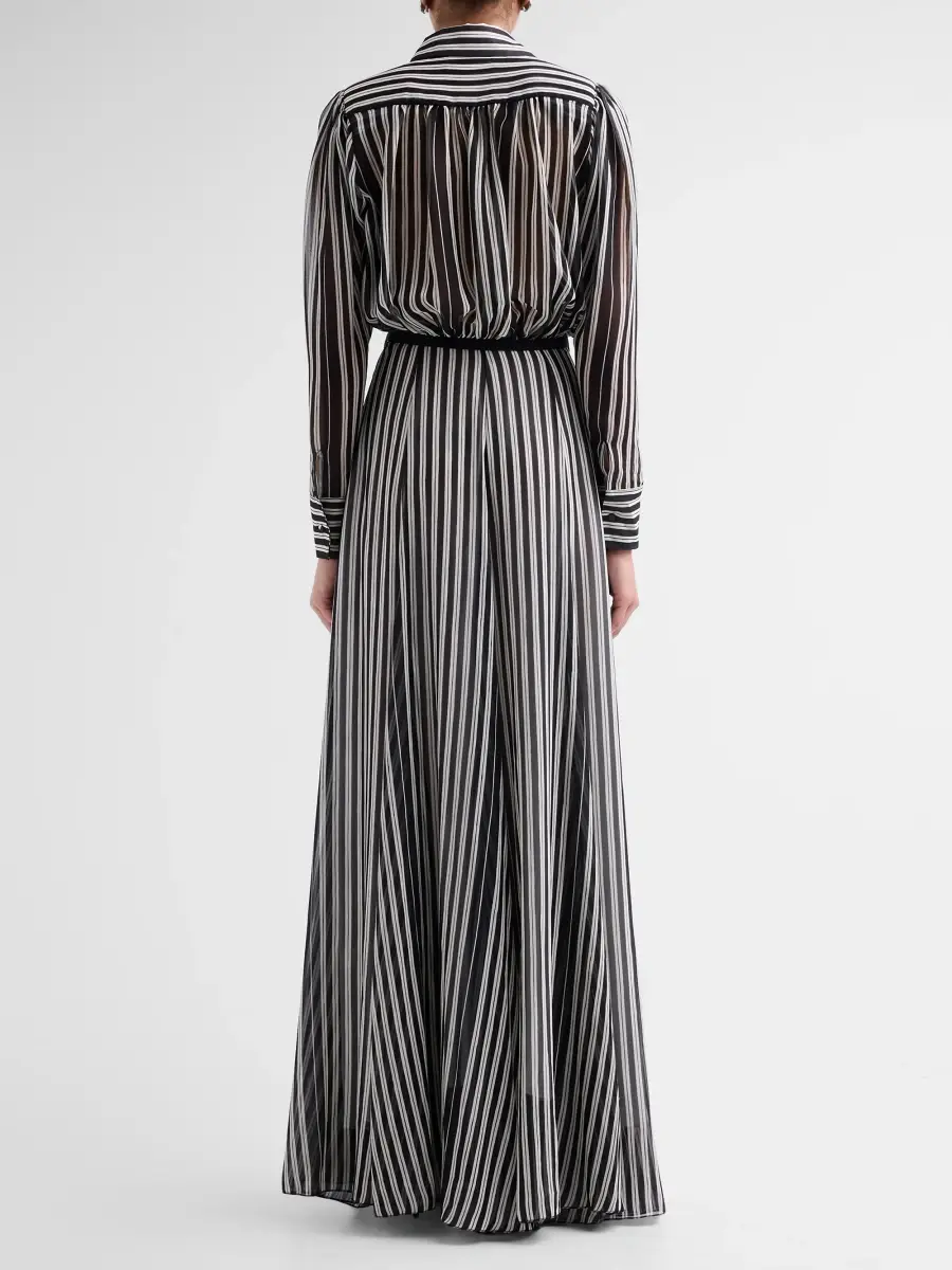 Chiara Boni La Petite Robe Women's Liyan Striped Chiffon Maxi Dress | Thumbnail 3 Chiara Boni La Petite Robe Women's Liyan Striped Chiffon Maxi Dress | Thumbnail 3
