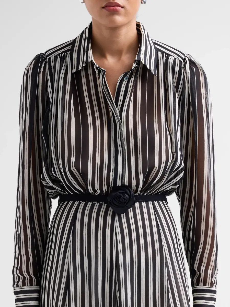Chiara Boni La Petite Robe Women's Liyan Striped Chiffon Maxi Dress | Thumbnail 5 Chiara Boni La Petite Robe Women's Liyan Striped Chiffon Maxi Dress | Thumbnail 5