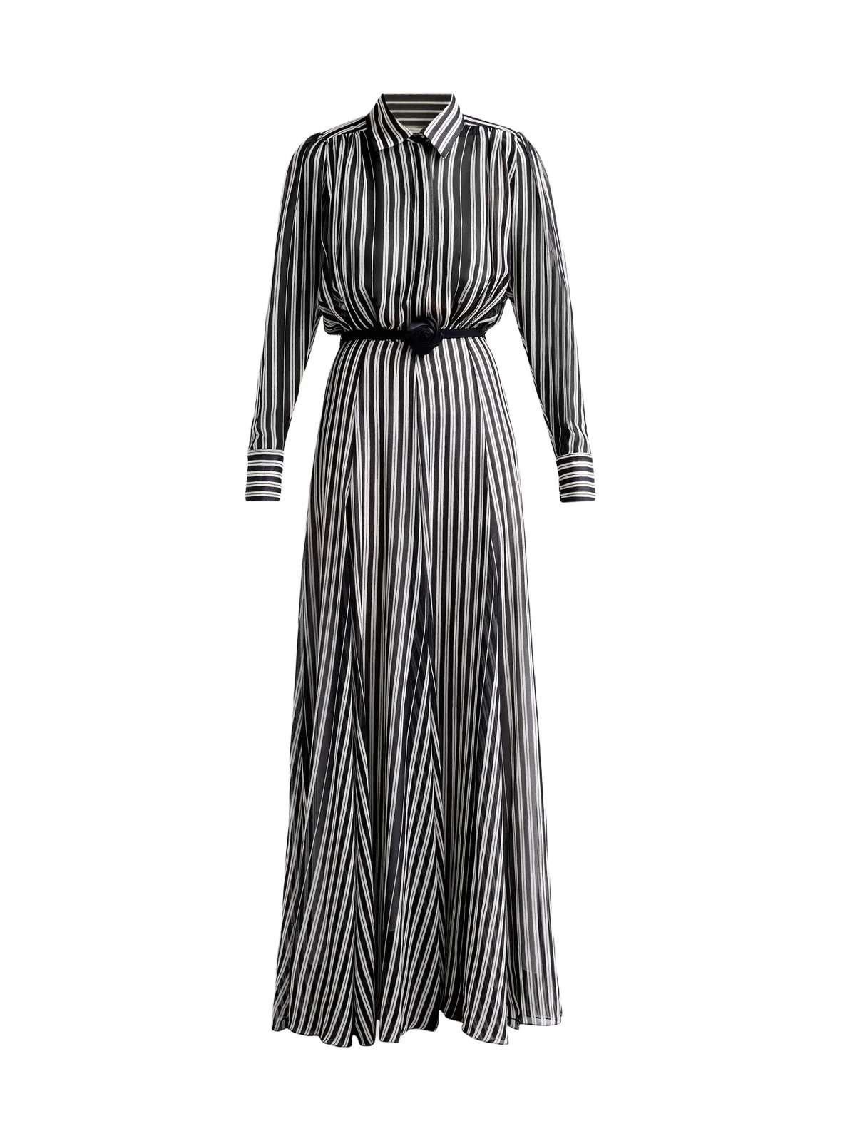 Chiara Boni La Petite Robe Women's Liyan Striped Chiffon Maxi Dress