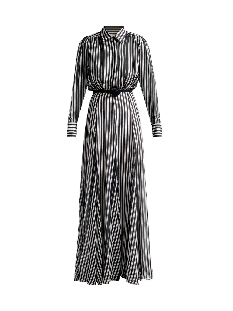 Chiara Boni La Petite Robe Women's Liyan Striped Chiffon Maxi Dress