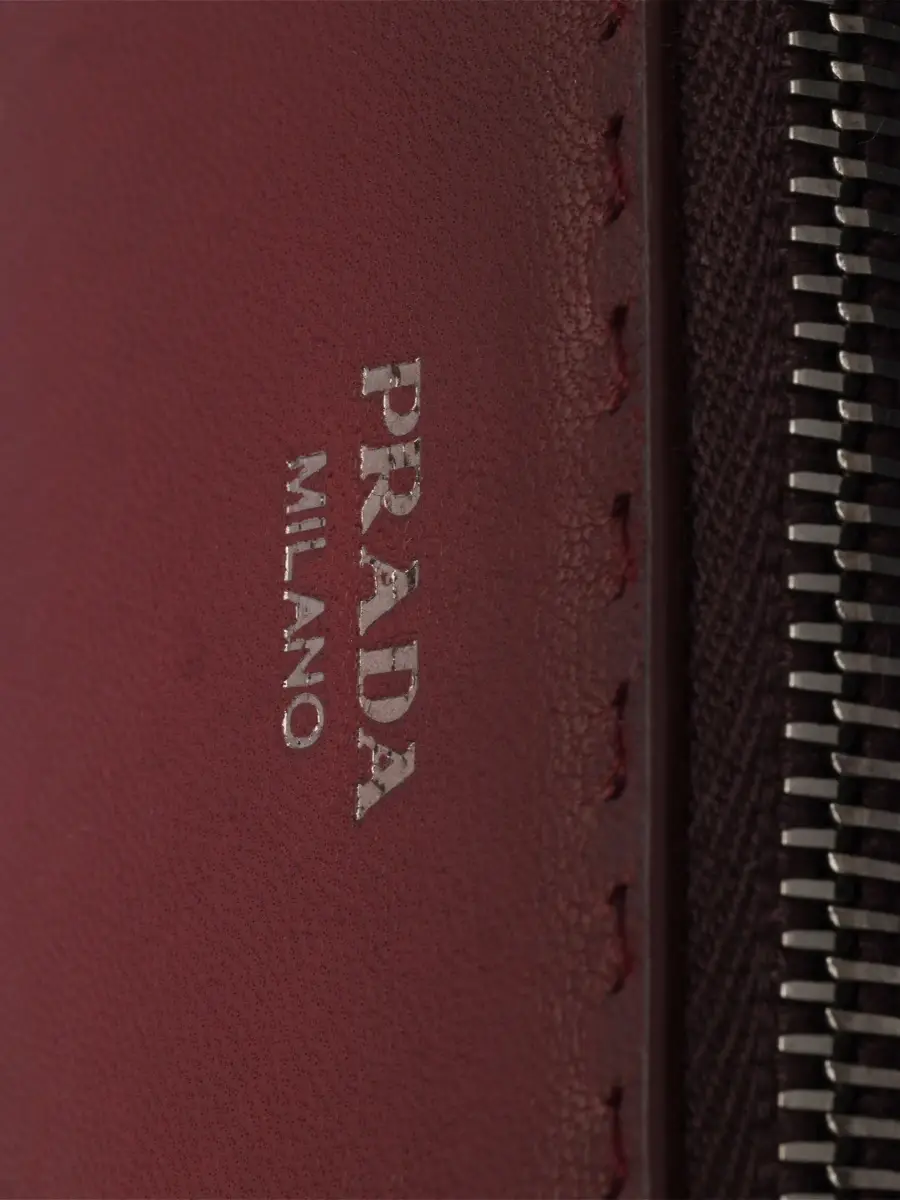 Prada Men's Antiqued Leather Pouch | Thumbnail 7 Prada Men's Antiqued Leather Pouch | Thumbnail 7