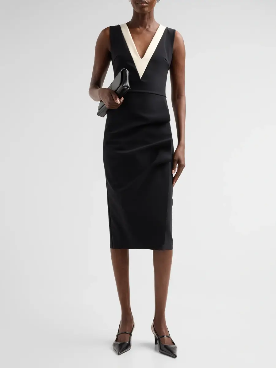 Chiara Boni La Petite Robe Women's Kassia V-Neck Sheath Dress | Thumbnail 2 Chiara Boni La Petite Robe Women's Kassia V-Neck Sheath Dress | Thumbnail 2