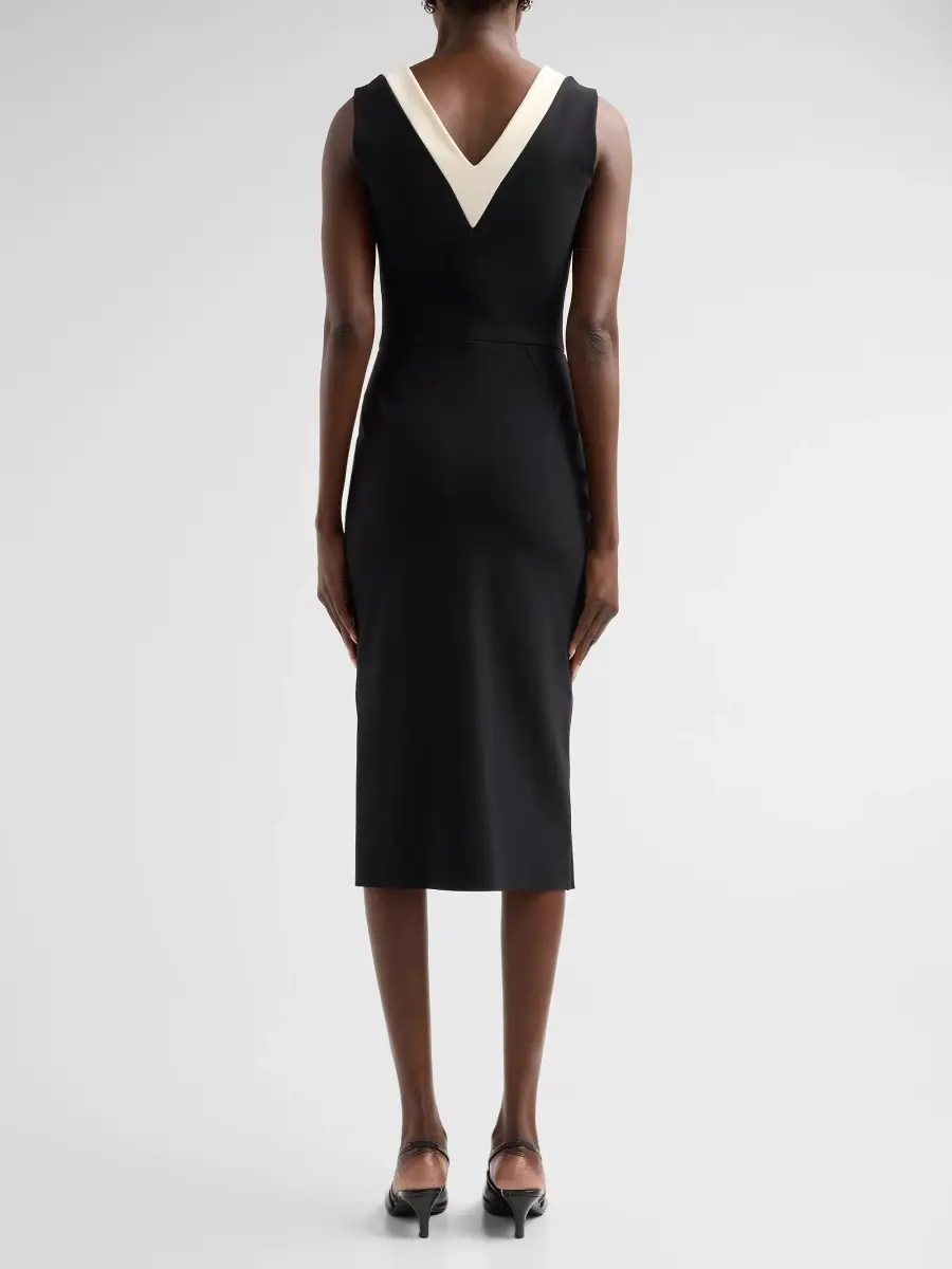Chiara Boni La Petite Robe Women's Kassia V-Neck Sheath Dress | Thumbnail 3 Chiara Boni La Petite Robe Women's Kassia V-Neck Sheath Dress | Thumbnail 3