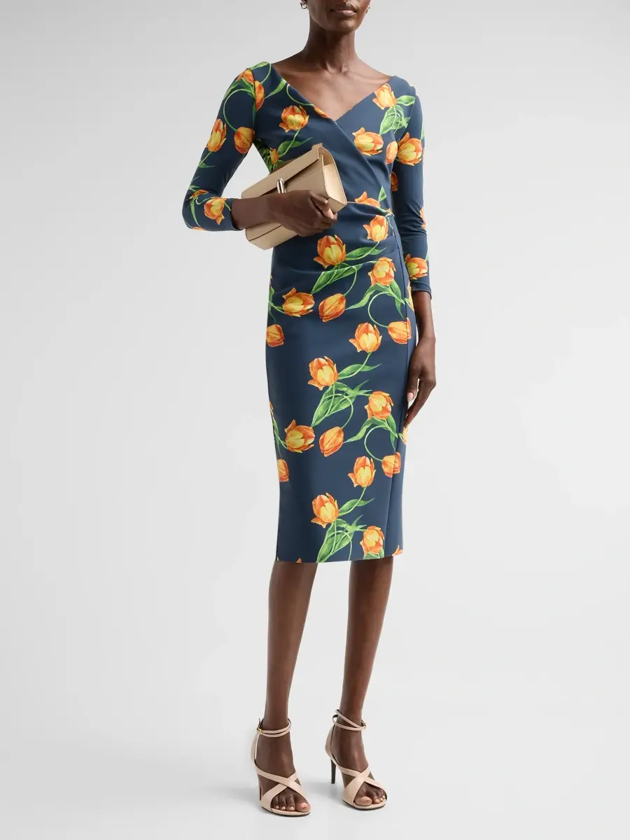 Chiara Boni La Petite Robe Women's Zaima Floral Sheath Midi Dress | Thumbnail 4