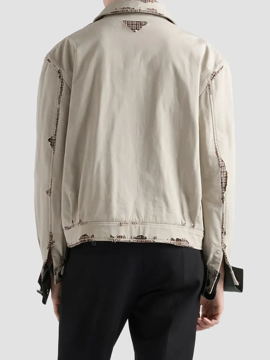 Prada Men's Bonded Devoré Cotton Jacket | Thumbnail 4 Prada Men's Bonded Devoré Cotton Jacket | Thumbnail 4