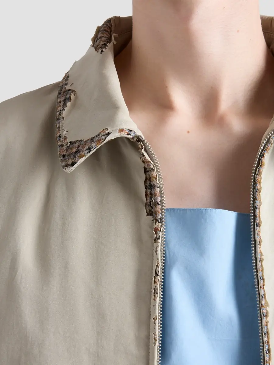 Prada Men's Bonded Devoré Cotton Jacket | Thumbnail 5 Prada Men's Bonded Devoré Cotton Jacket | Thumbnail 5