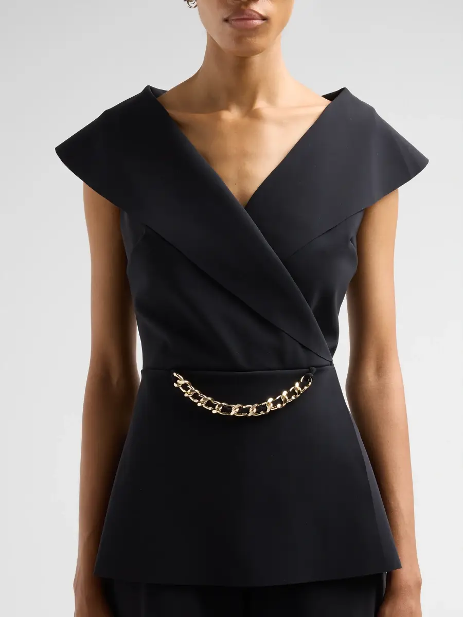 Chiara Boni La Petite Robe Women's Moxel Chain-Detail Sleeveless Jumpsuit | Thumbnail 5 Chiara Boni La Petite Robe Women's Moxel Chain-Detail Sleeveless Jumpsuit | Thumbnail 5