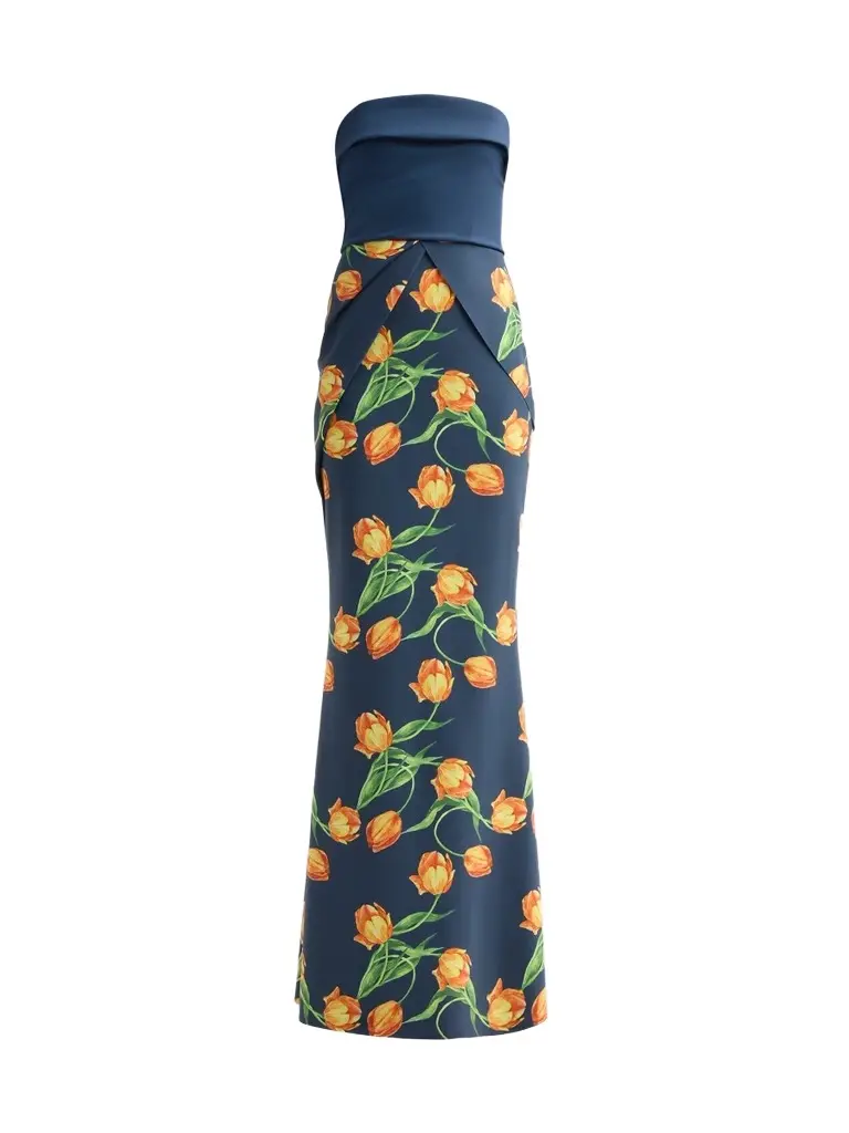 Women's Sharuki Floral Strapless Sheath Gown Women's Sharuki Floral Strapless Sheath Gown