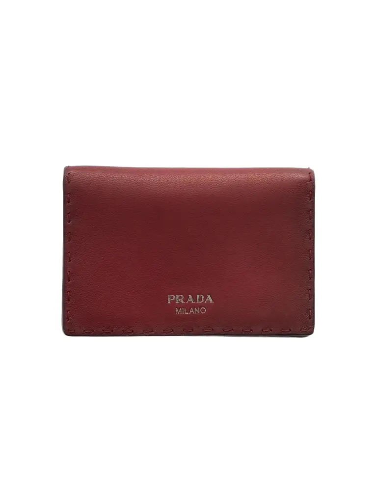 Prada Men's Antiqued Leather Card Holder
