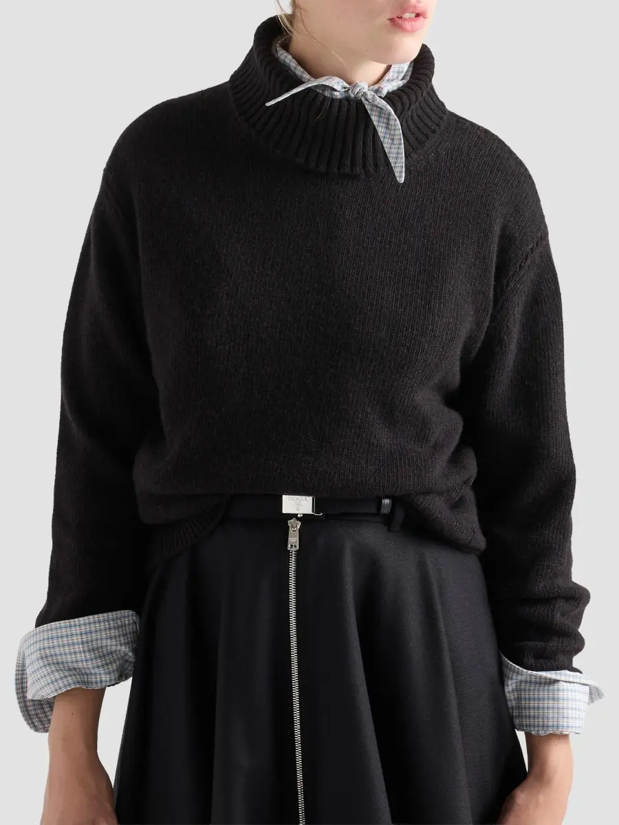 Prada Women's Cashmere Turtleneck Sweater | Thumbnail 5 Prada Women's Cashmere Turtleneck Sweater | Thumbnail 5