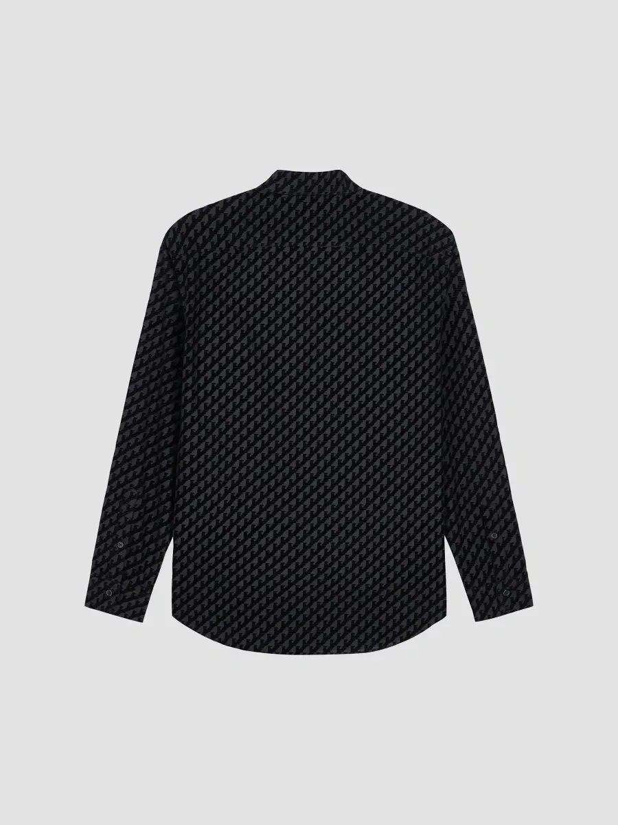 Emporio Armani Men's Flocked Eagle Cotton Sport Shirt | Thumbnail 8 Emporio Armani Men's Flocked Eagle Cotton Sport Shirt | Thumbnail 8