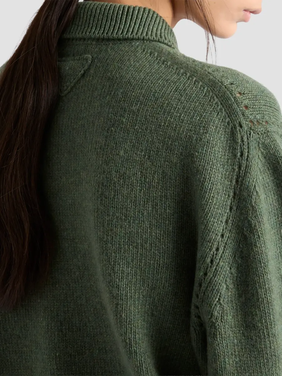 Prada Women's Cashmere Polo Sweater | Thumbnail 6 Prada Women's Cashmere Polo Sweater | Thumbnail 6