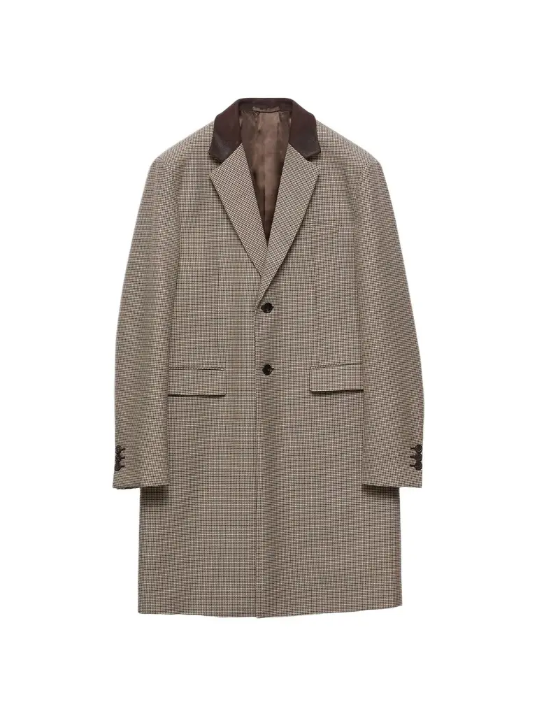 Prada Men's Single-Breasted Mohair Wool Coat