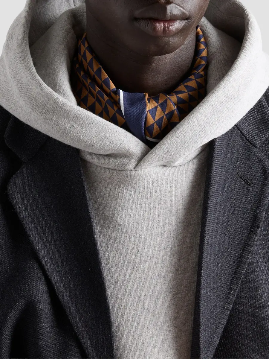 Prada Men's Single-Breasted Wool and Silk Coat - Grey | Thumbnail 6 Prada Men's Single-Breasted Wool and Silk Coat - Grey | Thumbnail 6