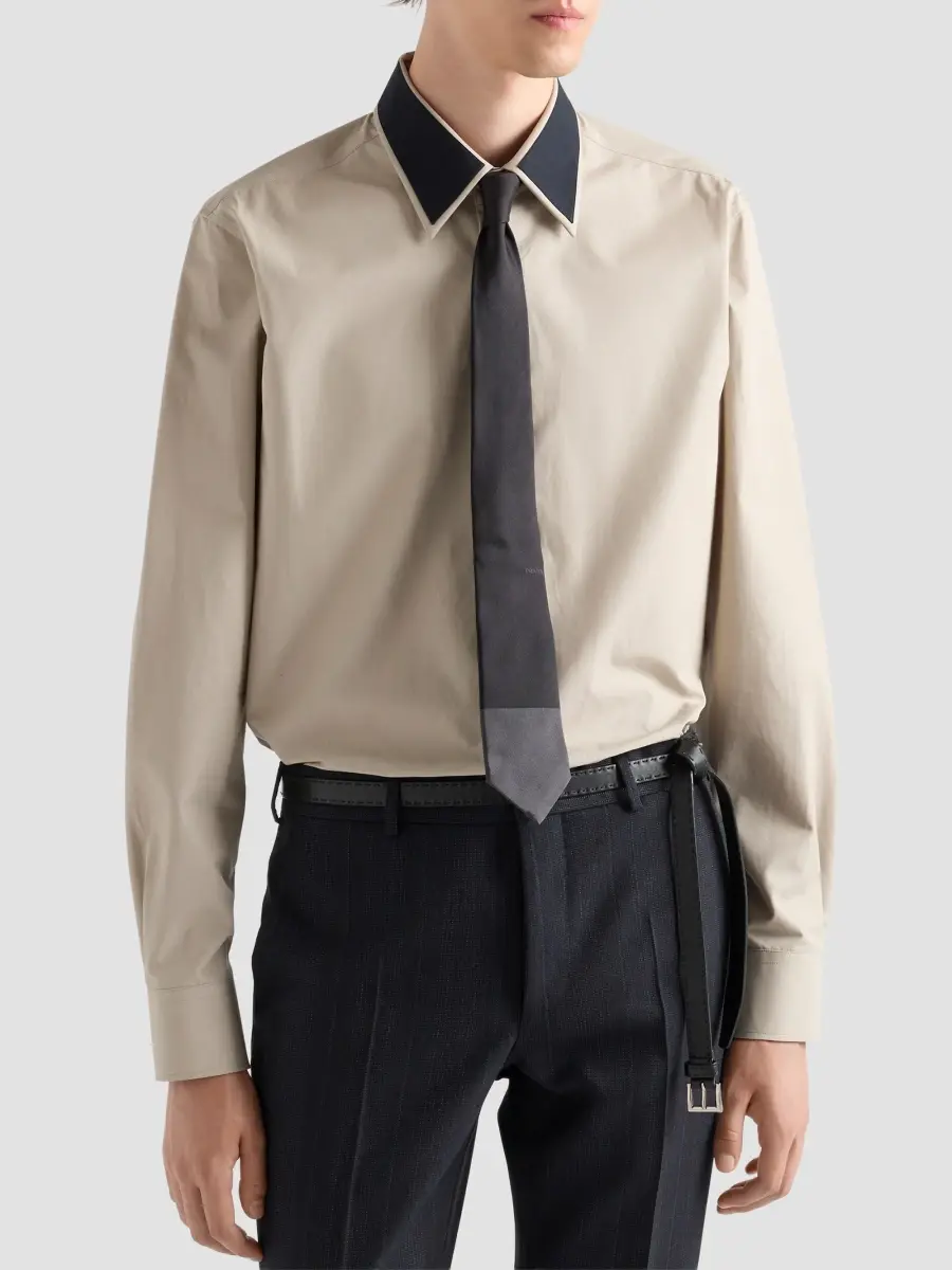 Prada Men's Cotton Shirt | Thumbnail 3 Prada Men's Cotton Shirt | Thumbnail 3