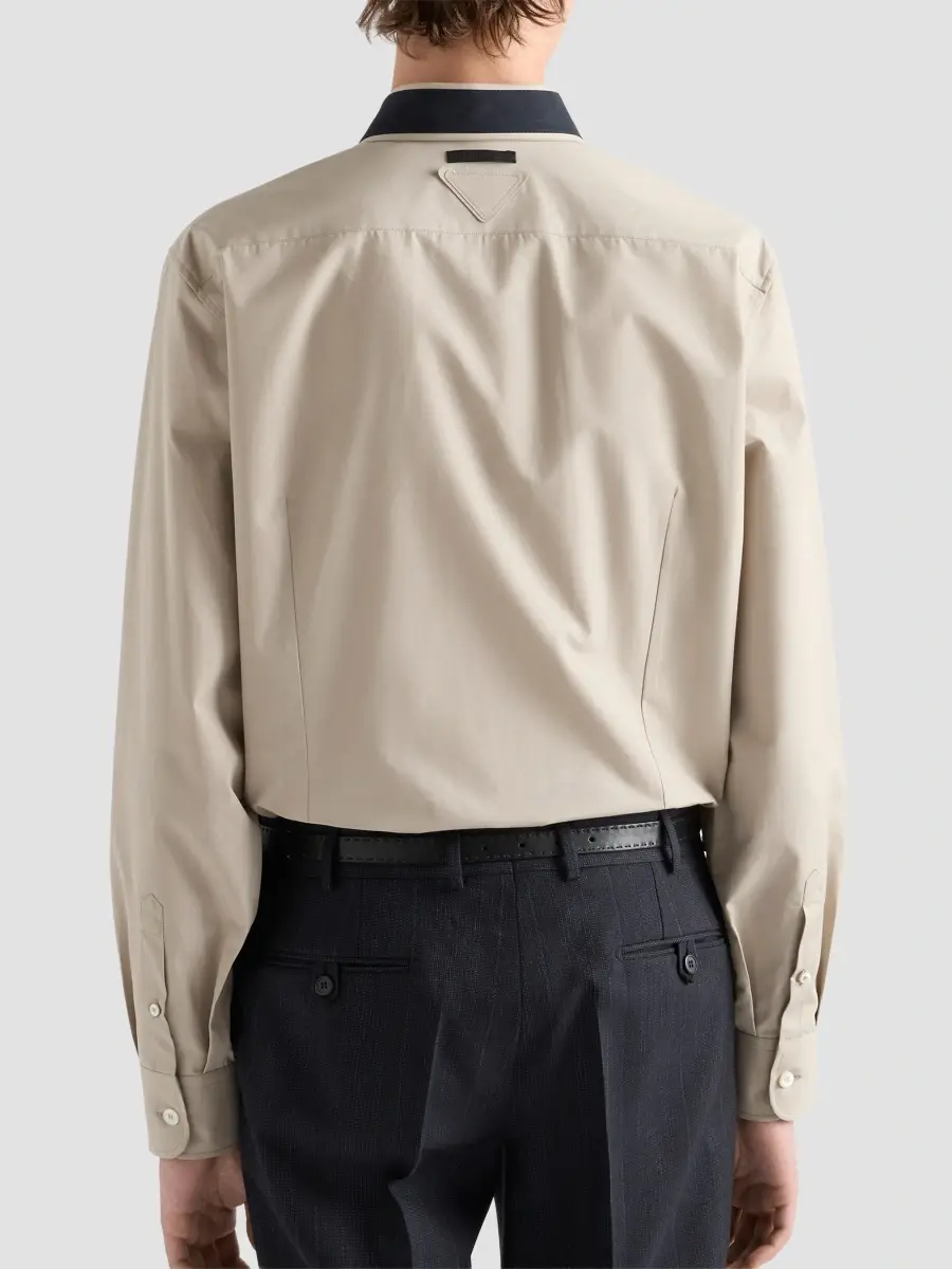 Prada Men's Cotton Shirt | Thumbnail 4 Prada Men's Cotton Shirt | Thumbnail 4