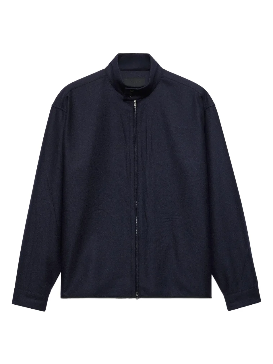 Men's Wool and Cashmere Shirt - Blue Men's Wool and Cashmere Shirt - Blue