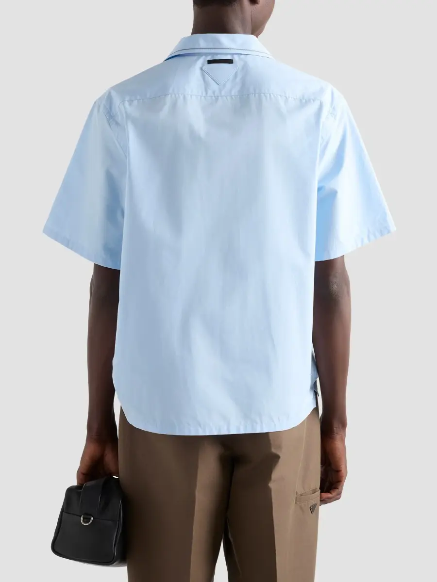 Prada Men's Short-Sleeved Cotton Shirt | Thumbnail 4