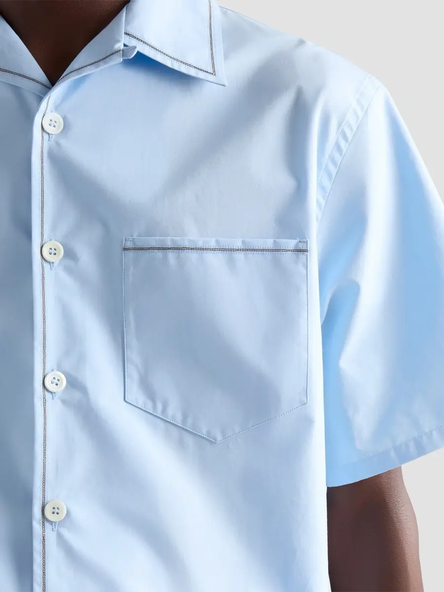 Prada Men's Short-Sleeved Cotton Shirt | Thumbnail 6